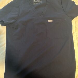 Figs women's Dark Blue V-Neck scrub top